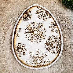Artisan decoration - Egg decorated with flowers - small