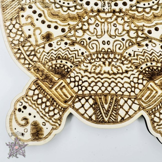 Dřevěná omalovánka mandala - želva