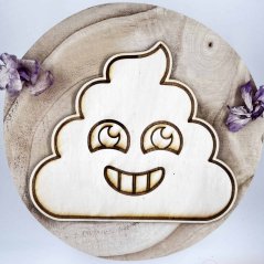 Roztomilé dřevěné hovínko - originální dárek - velké Roztomilé dřevěné hovínko - originální dárek - velké