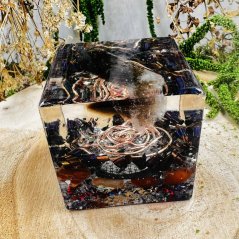 Orgonitová krychle / lampička / těžítko pro úpravu a zklidnění energií