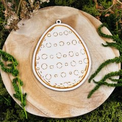 Original handcrafted decoration - Egg - large with circles