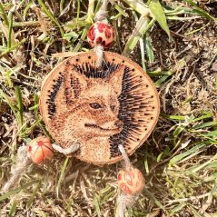 Talisman na cesty - liška a heřmánek - ochrana, štěstí Talisman na cesty - liška a heřmánek - ochrana, štěstí