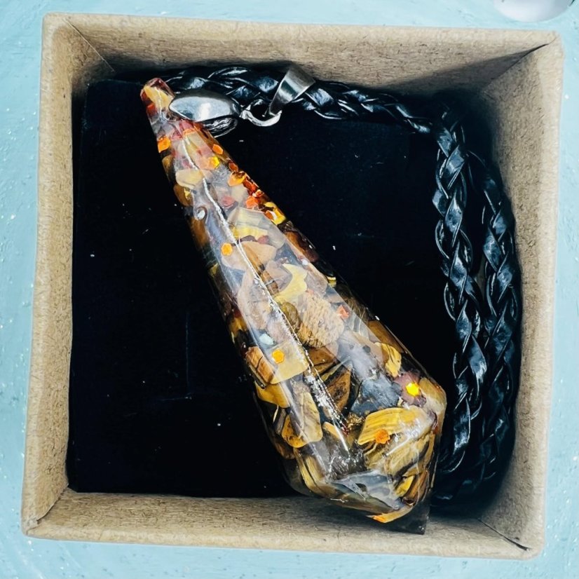 Orgonitové kyvadlo / amulet / přívěšek / pro vnitřní sílu a ochranu