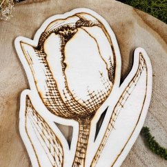 Autorská dřevěná květina - Tulipán