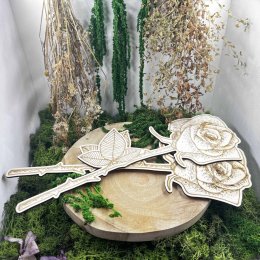 Autorská dřevěná růže