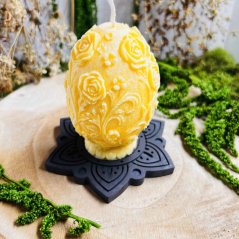 Natural candle - yellow egg - optimism, joy