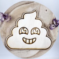 Roztomilé dřevěné hovínko - originální dárek - velké Roztomilé dřevěné hovínko - originální dárek - velké