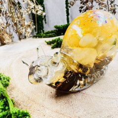 Orgonite snail for abundance, optimism and harmony