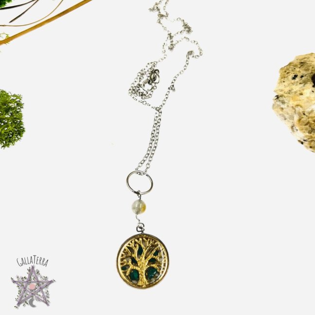 Orgonite necklace - tree of life - harmony, protection