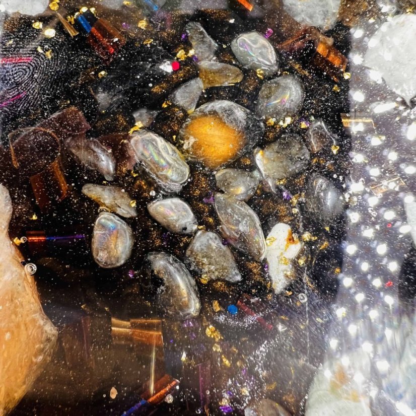 Magická orgonitová podložka / podtácek pro tvou harmonii, rovnováhu, uvolnění napětí a hojnost - 2. jakost