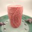 Large natural red candle for root chakra harmonisation