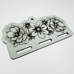 Autorský dřevěný sponkovník - květiny