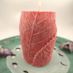 Large natural red candle for root chakra harmonisation