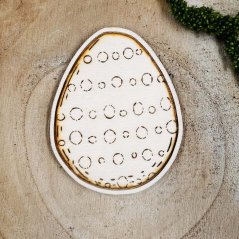 Autorská dekorace - Vajíčko zdobené kolečky - malé