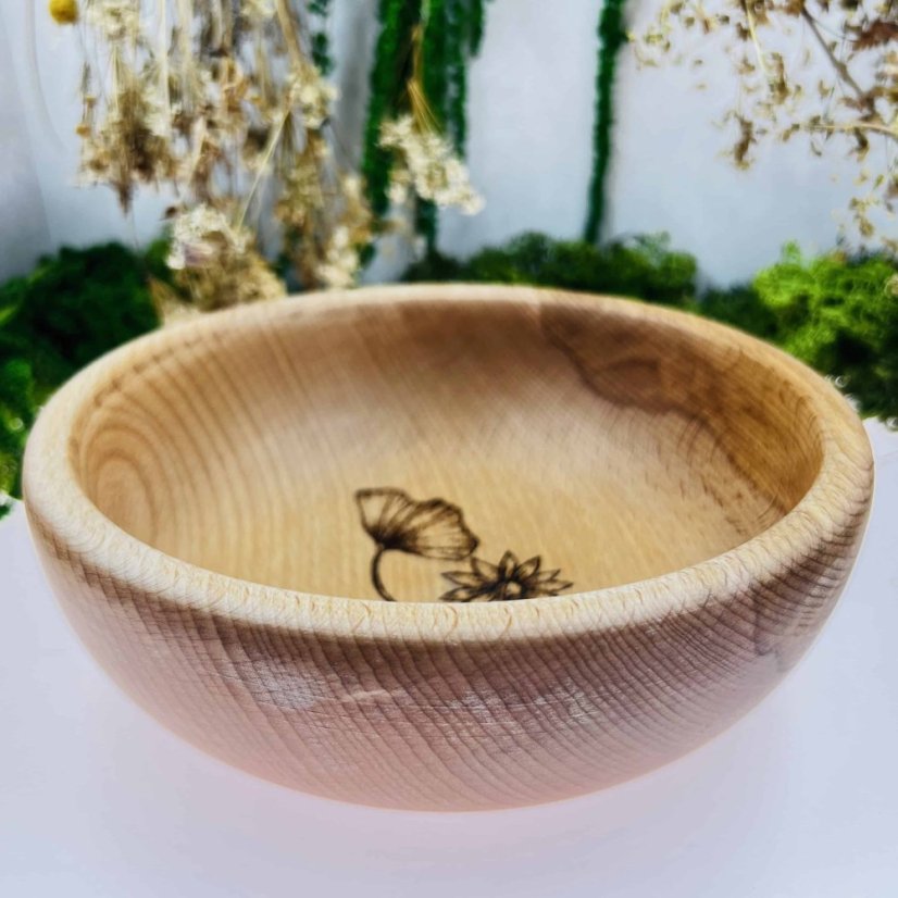 Buková miska - luční kvítí