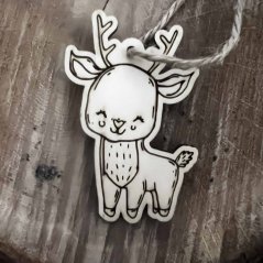 Autorská dřevěná vánoční ozdoba - Sobík