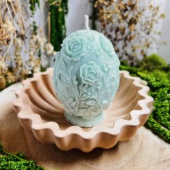 Přírodní svíce - zelené vejce - nový začátek s magickou miskou