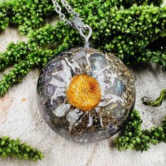 Orgonitový šperk / talsiman s měsíčním kamenem pro plodnost, nové začátky a intuici