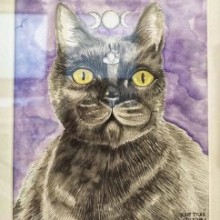 Energetický obraz - Černá kočka - průvodce čarodějky