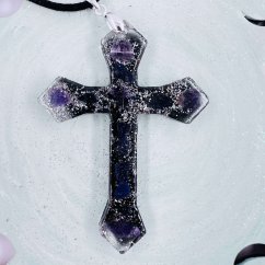 Orgonitový přívěšek / amulet / talisman - kříž - pro klid a vnitřní sílu