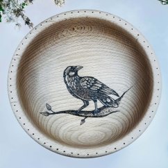 Buková miska - havran