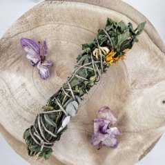 Small smudge bundle - lemon balm, calendula, silver sage