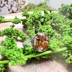 Orgonite ring - tiger's eye - inner strength, self-confidence