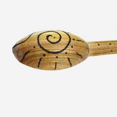 Wooden spoon - sun spiral - small