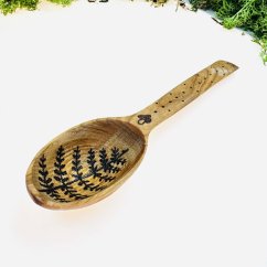 Dřevěná lžíce - kapradina - malá