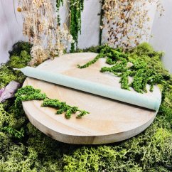 Přírodní rituální svíce dlouhá - zelená - růst, hojnost