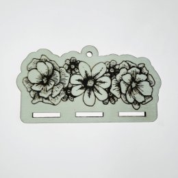 Autorský dřevěný sponkovník - květiny