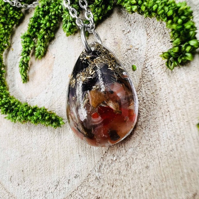 Orgonite necklace - agate - joy, protection