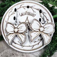 Autorské dřevěné náušnice - Mašle Autorské dřevěné náušnice - Mašle