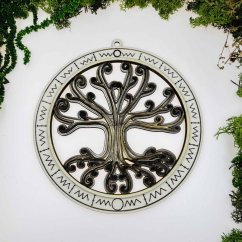 Dřevěná dekorace 3D - strom života - autorský motiv
