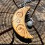 Wooden hand-carved jewelry - Crescent - intuition, transformation Wooden hand-carved jewelry - Crescent - intuition, transformation